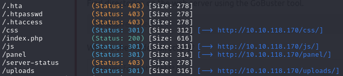 Gobuster Results