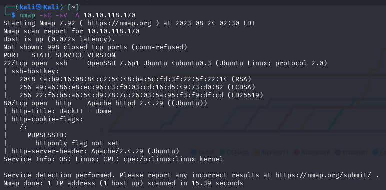 Nmap Results